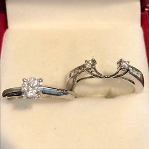 .5 carat plus wedding set.